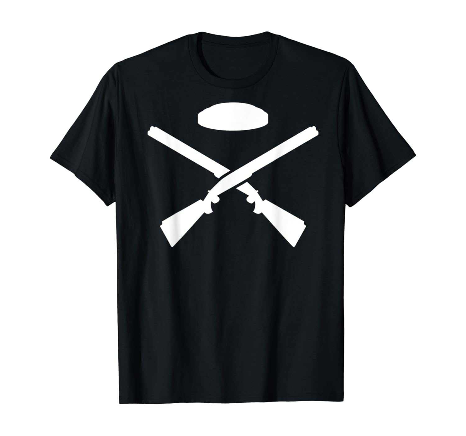 Crossed trap shooting shotguns TShirt Clothing